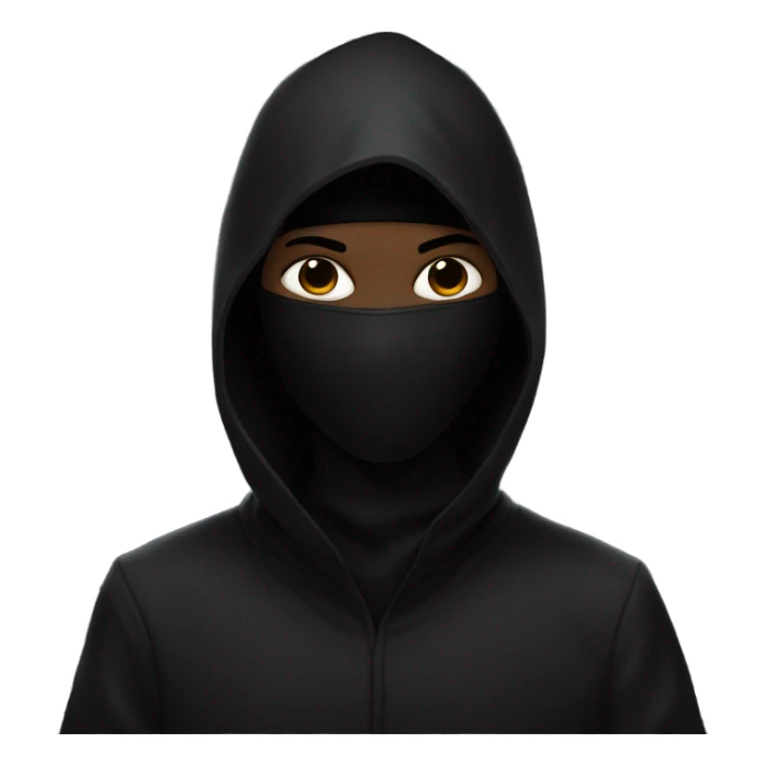 blacked out ninja wearing balenciaga sticker