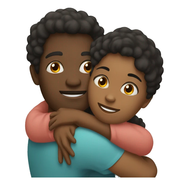 Two black people hugging each other, one of them is a woman sticker