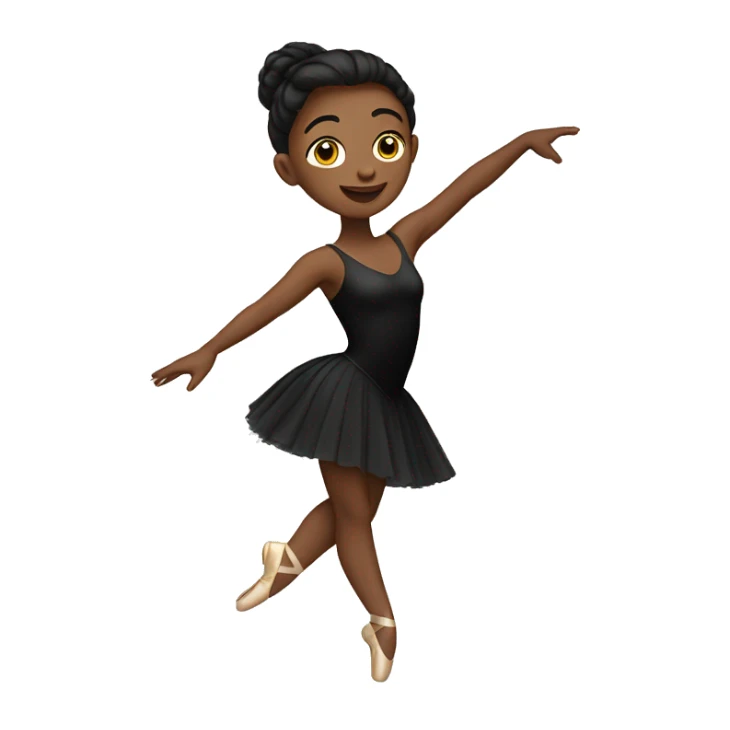 Ballet dancer, dancing in black leotard and skirt sticker
