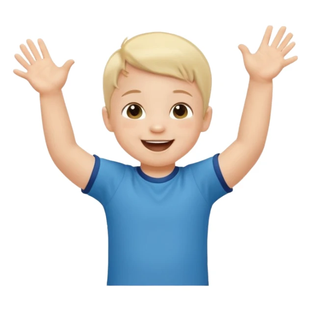 A toddler with a tiny jersey shirt, clapping with adorable enthusiasm jumping sticker