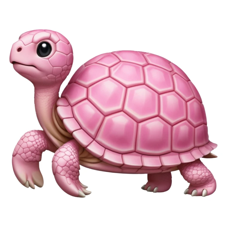 pastel pink tortoise with white accents  sticker