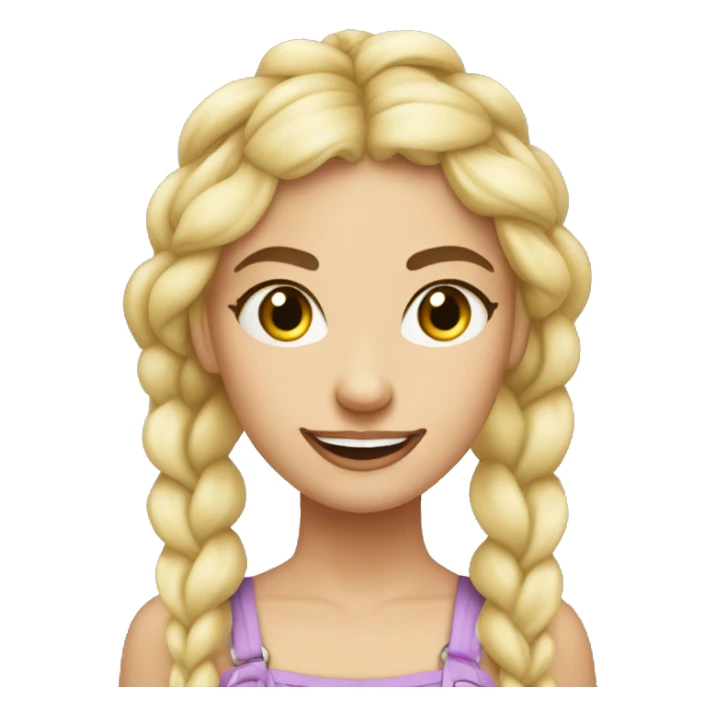 white braided blonde vanilla muffins girl sticker