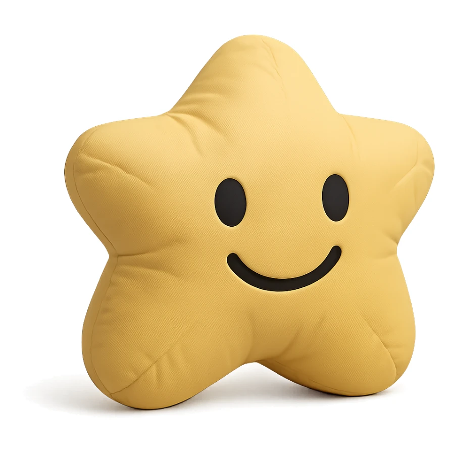 simple cute cushion shaped emoji sticker