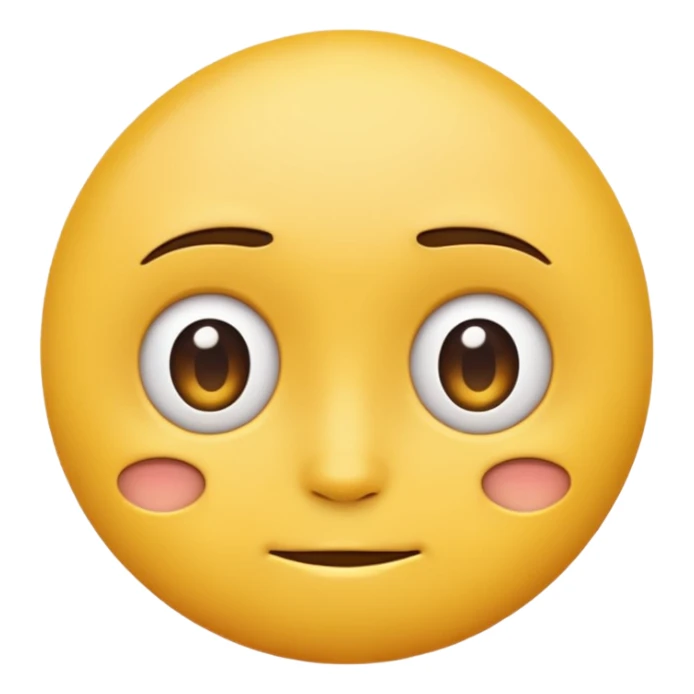 A emoji turned to the side with a side eye sticker