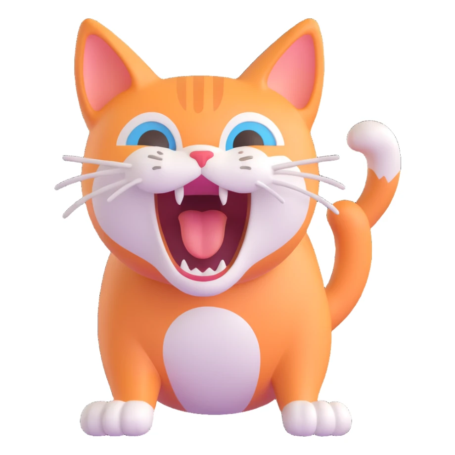 Gato gritando sticker