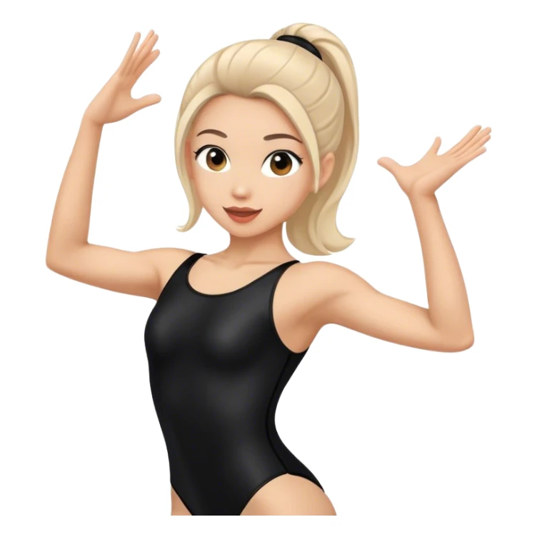 sport dancer in black leotards who talk sticker