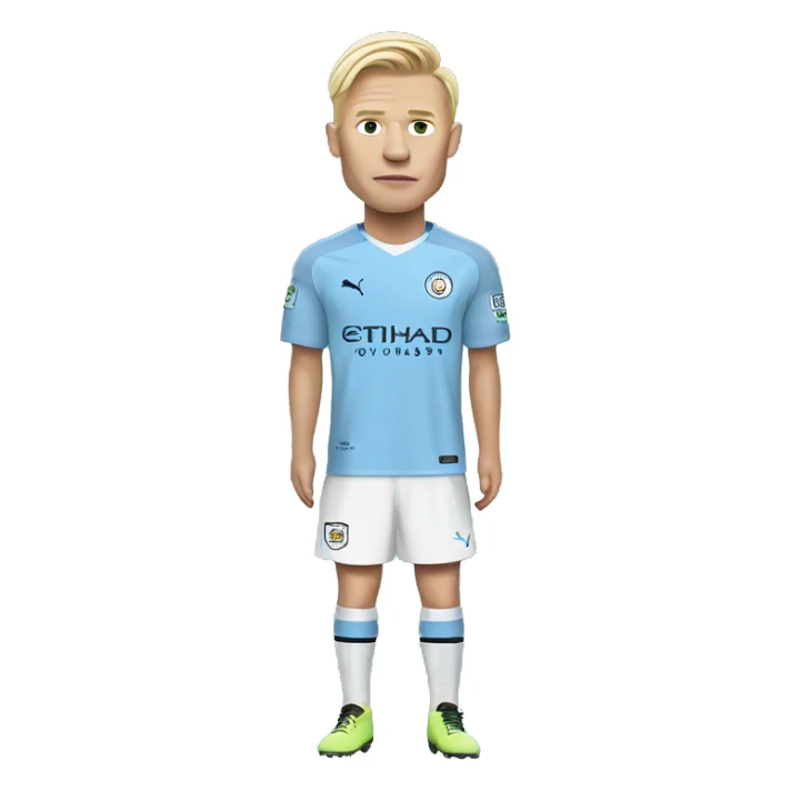 Erling Haaland full body in a Manchester city jersey sticker