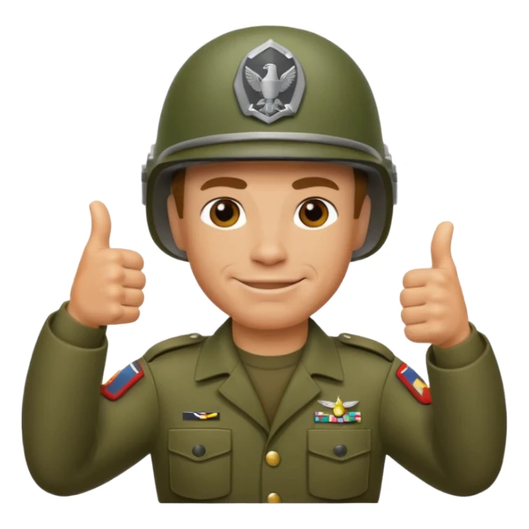 Create me emojis for commando, with helmet on head and theme from that move, including arnold. For example commando thumbs up sticker