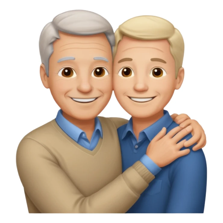 father-in-law and son-in-law hugging sticker