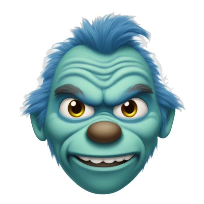 Blue grinch sticker