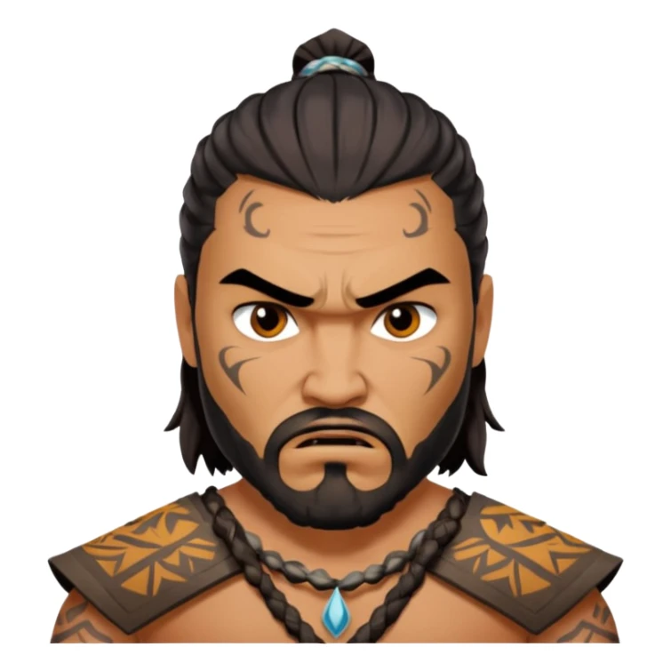 Khal Drogo  angry wihtout crown   from Games of throne character face only front face sticker