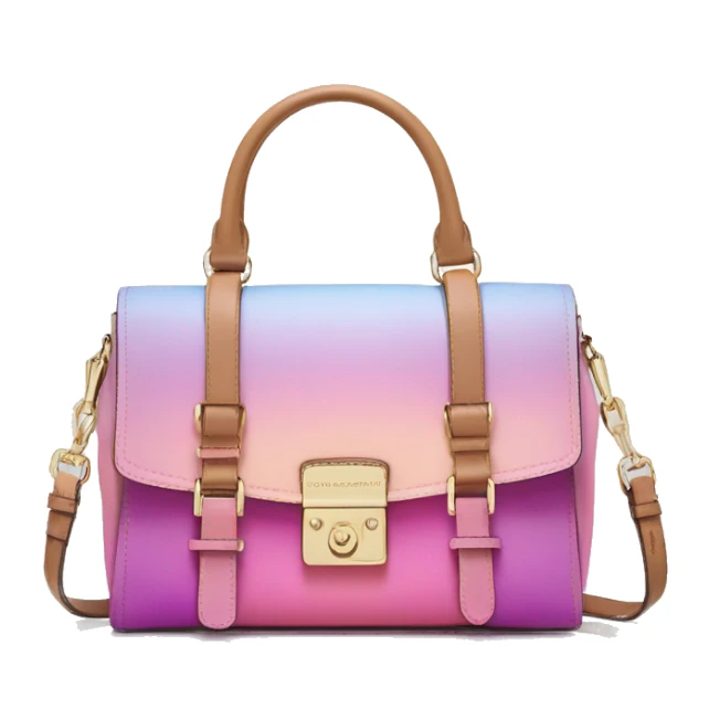 Realistic pastel ombre Michael Kors satchel purse without strap. sticker