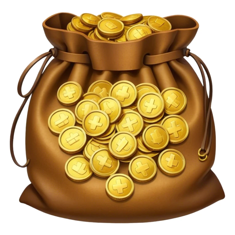 bag of golden coins sticker