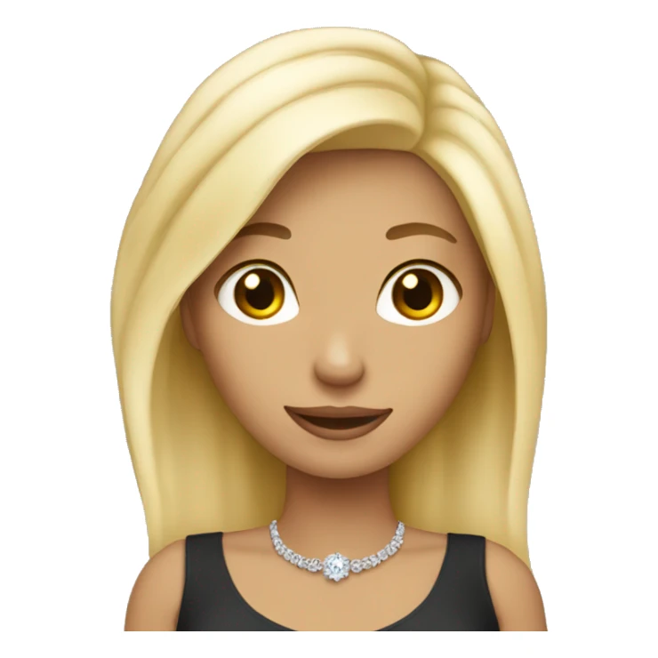 Blonde girl with a big engagement ring sticker
