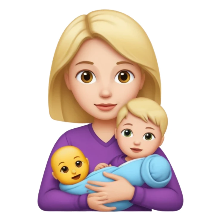 woman holding baby emoji sticker