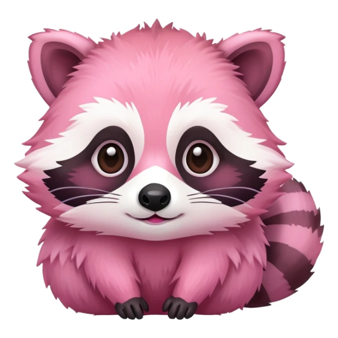 Pink raccoon  sticker