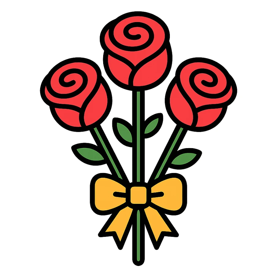 bouquet of roses sticker