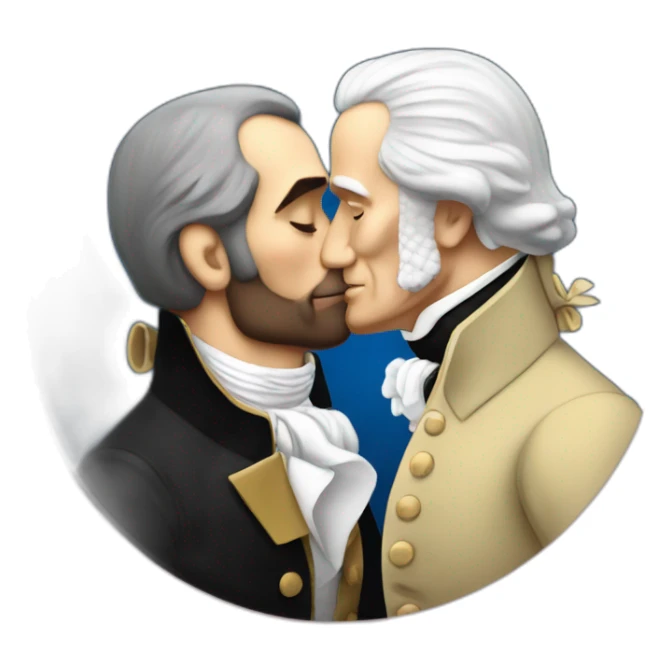 george washington kissing abraham lincoln sticker