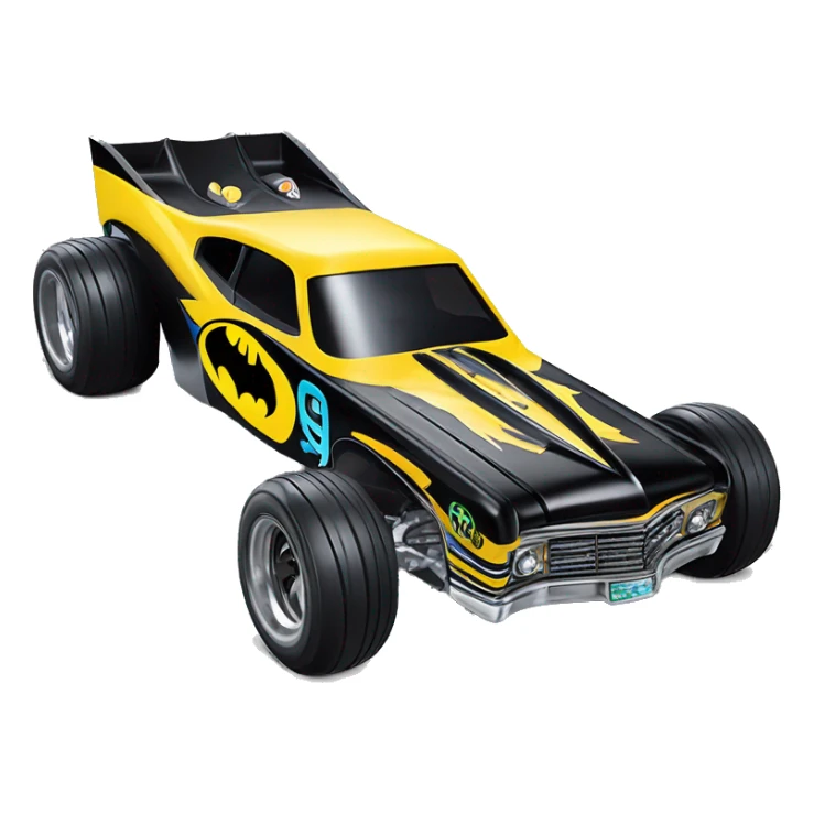 Radio Controlled 69 Nova Batman’s favorite, shaped like a top fuel Dragster with exposed suspension  sticker