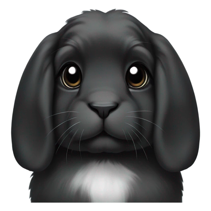 Black holland lop bunny sticker