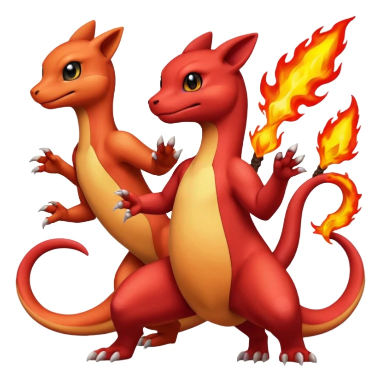 Umbreon-Salazzle-Charmander-Charmeleon-Guilmon-fusion sticker