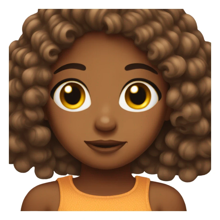 Brown skin girl with freckles  sticker