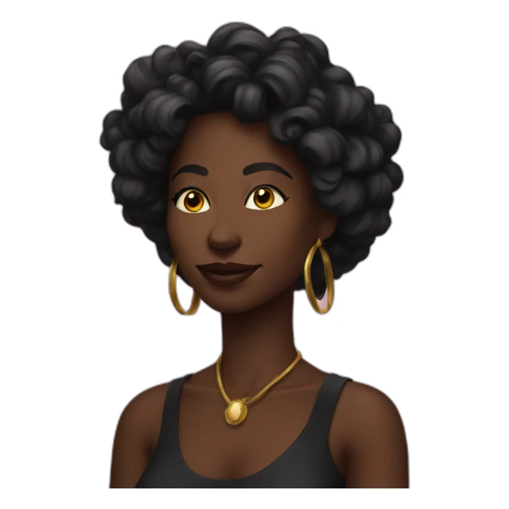 God vibrant femme noir sticker