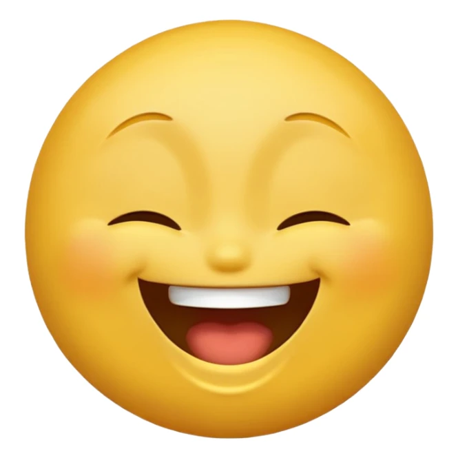 a yellow emoji laughing with eyes closed sticker