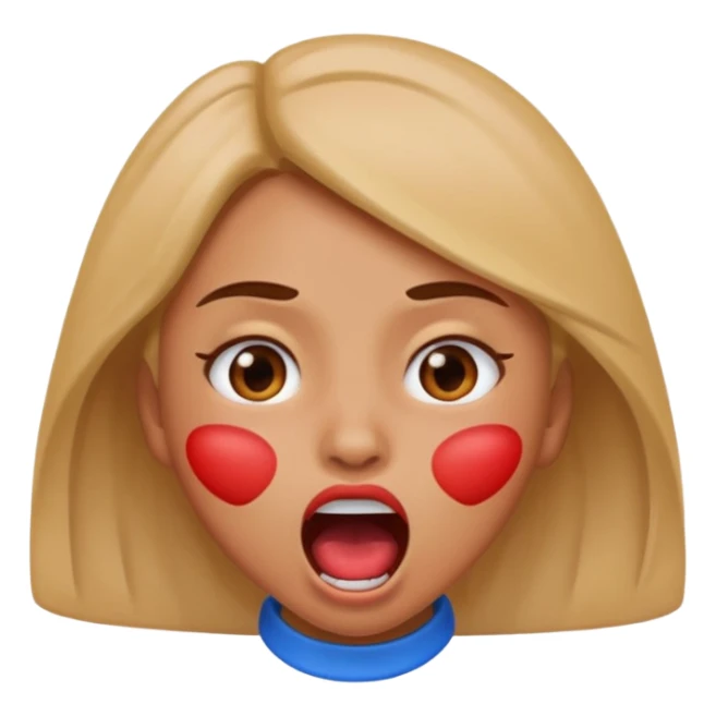 the girl emoji doing the choking emote sticker