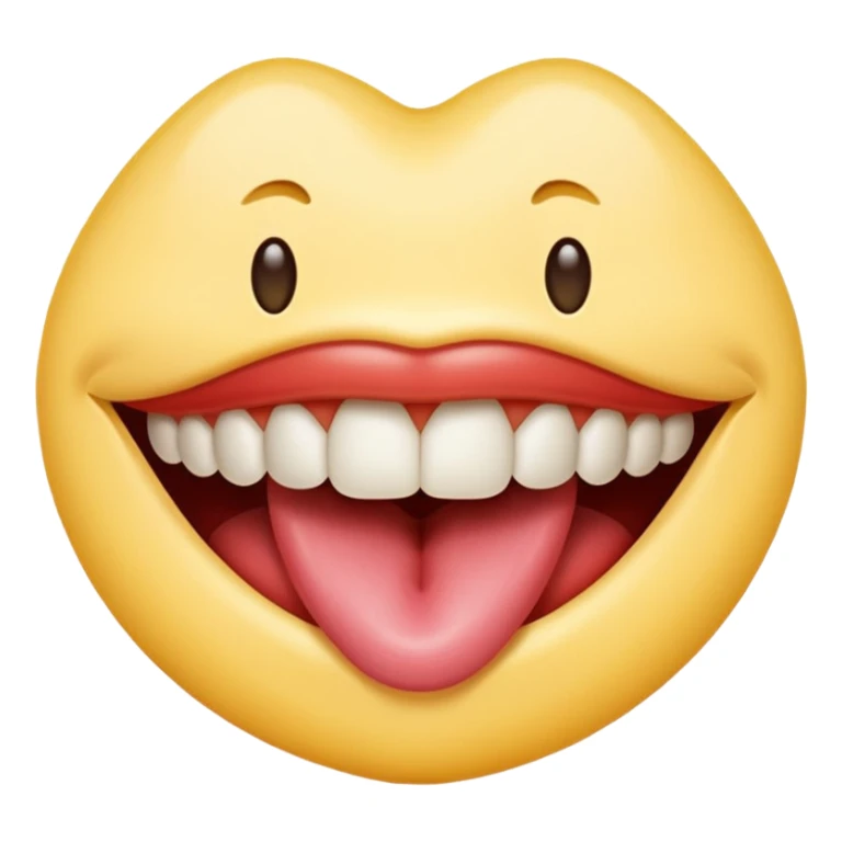 tounge pressed on top of top teeth  sticker