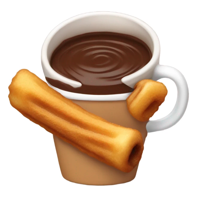 Taza de Chocolate con churros sticker