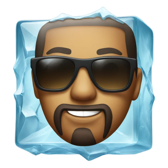 Ice cube wearing sunglasses sticker