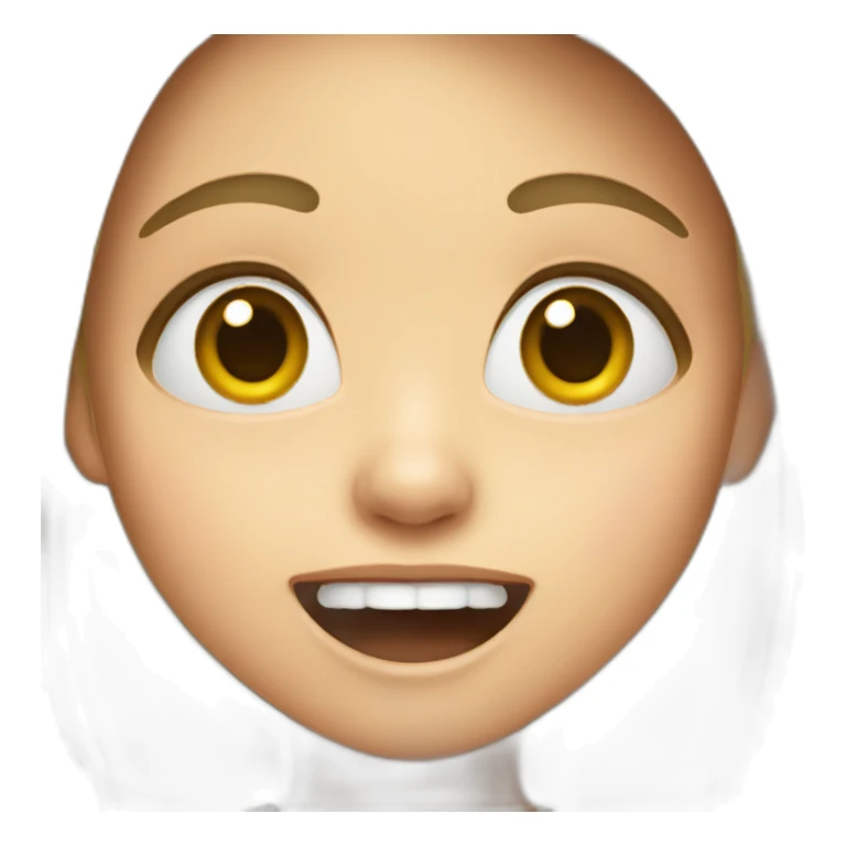 Girl with mouth open sticker