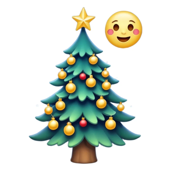 emoji of christmas night sticker