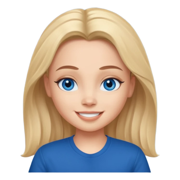 Bratz Cameron blue eyes, Blue eyes, dark blue shirt sticker