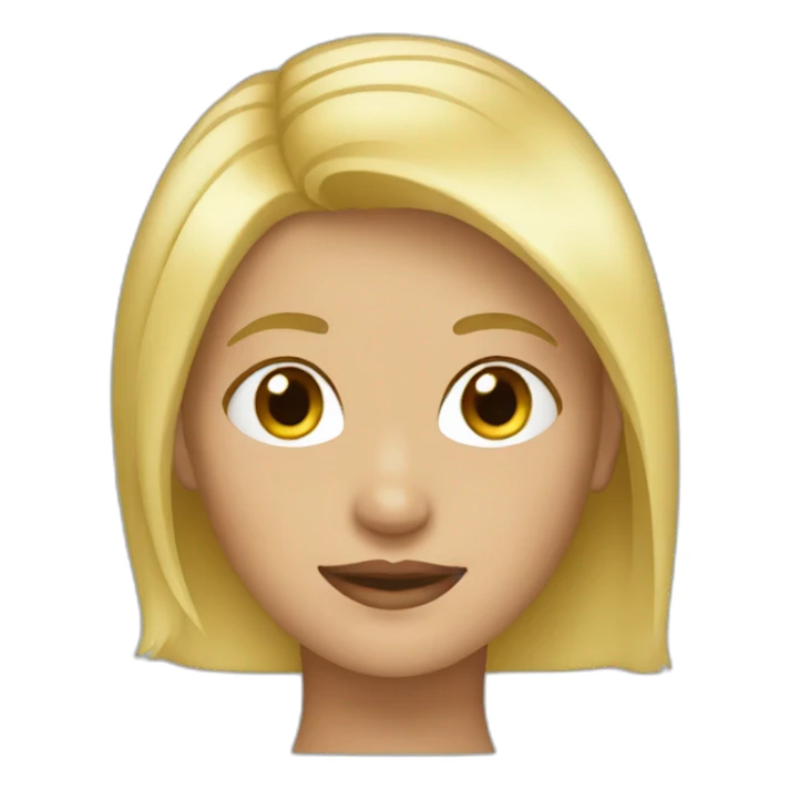 blond girl short hair sticker