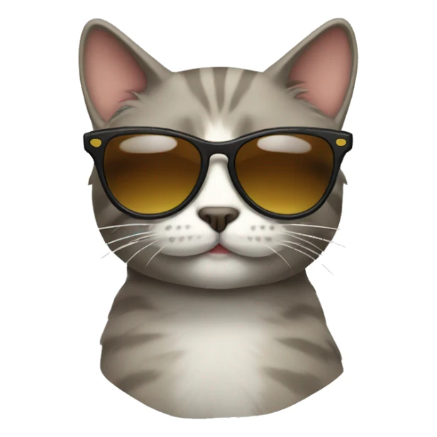 Cat with sunglasses sticker