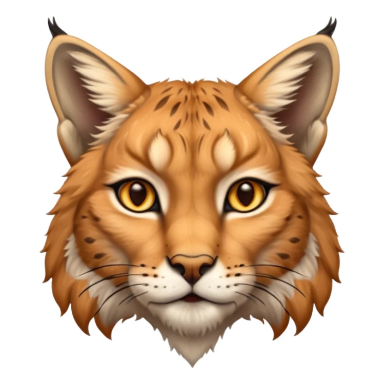 A high-resolution photo-realistic digital illustration of a majestic young lynx, chest upward A high-resolution, photo-realistic digital illustration of a majestic young Eurasian lynx, shown from the chest upward.  sticker