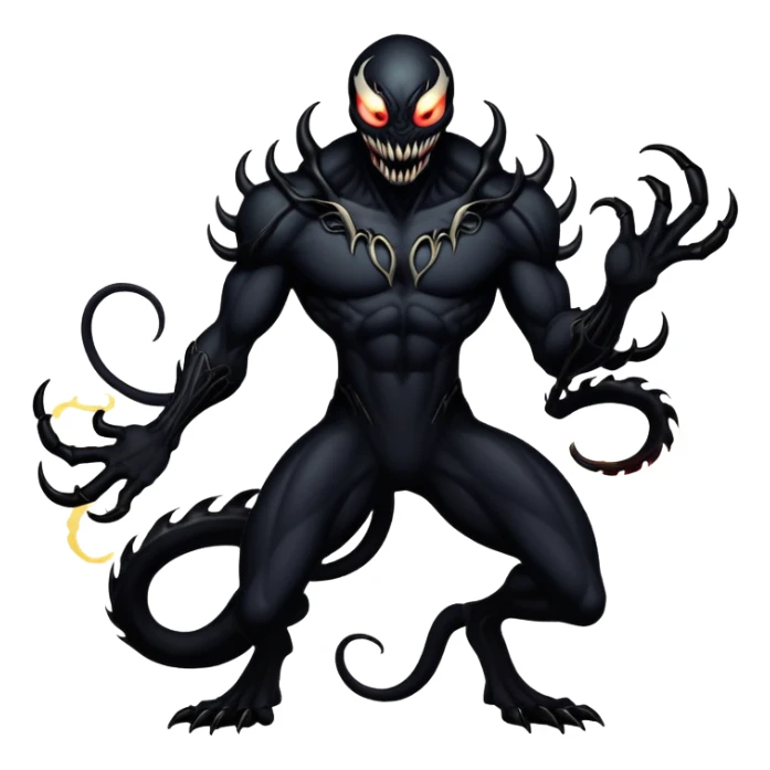 Fullbody Demiurge Venom-like shadowy god sticker