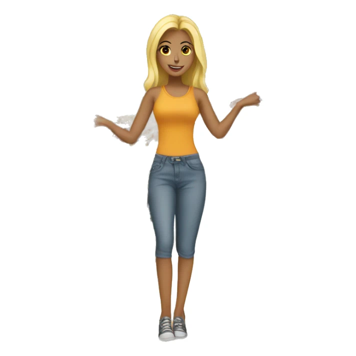 Blonde girl shopping  sticker
