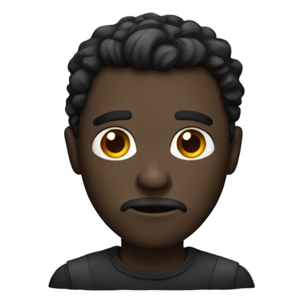 Dark man that looks very disappointed  sticker