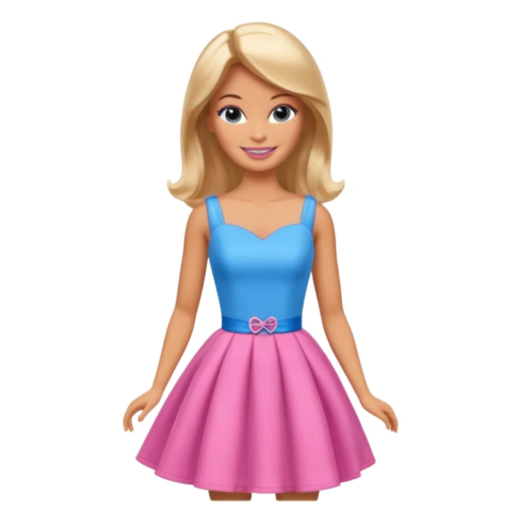 barbie girl different dresses sticker