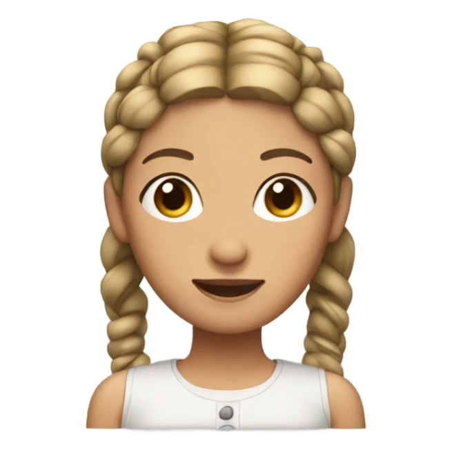 a woman with pigtails sticker