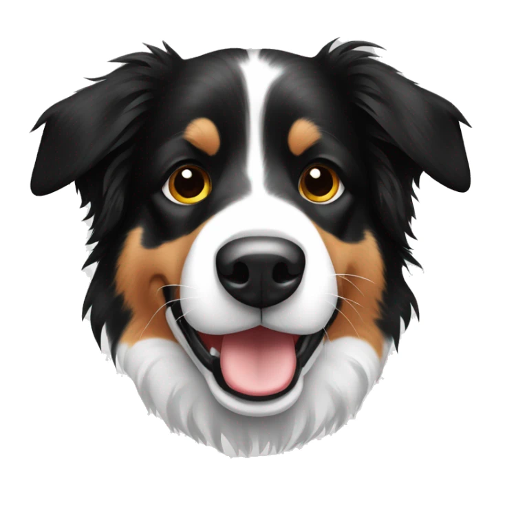 Dog black and White border collie  sticker