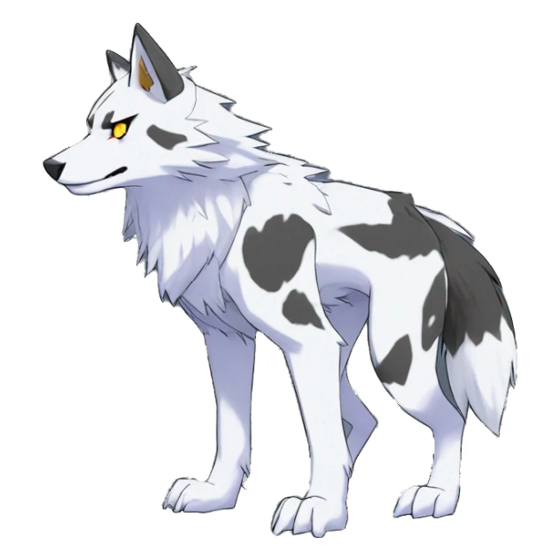  Cool Edgy Digimon-Fakemon-Wolf with edgy markings full body sticker