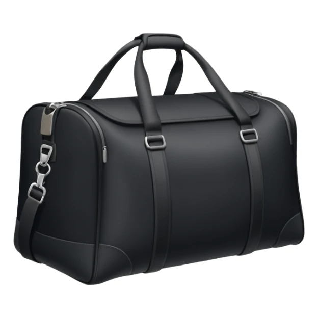sac de sport noir sans motif sticker