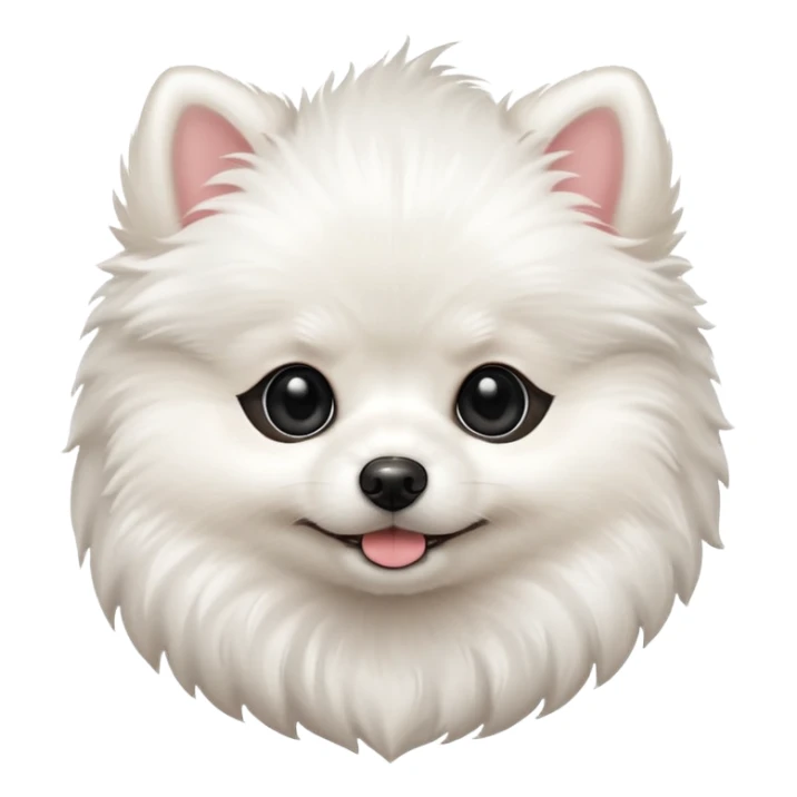 cute fluffy white Pomeranian puppy sticker