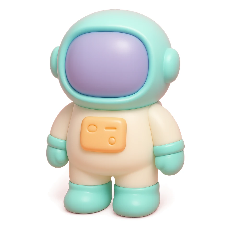 astronaut character sticker