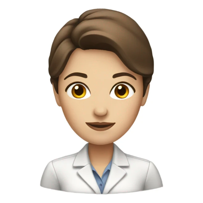 Business woman brown hair grey eyes sticker