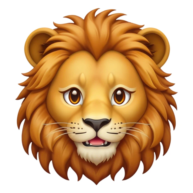 Cinematic Comical Lion Portrait Emoji, Head tilted dramatically with an exaggeratedly amused expression, featuring a striking tawny Fur with a flamboyant mane and wide, expressive amber eyes filled with playful disbelief, Simplified yet hilariously expressive features, highly detailed, glowing with a slightly sassy glow, high shine, dramatic yet playful, stylized with an air of cheeky jungle mischief, bright and endearing, soft glowing outline, capturing the essence of a spirited and over-the-top lion, so meme-worthy it feels like it could roar its way into internet fame instantly! sticker